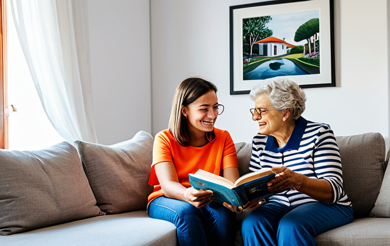 멀티제너레이션 주거의 라이프스타일 변화 추세 - **
"A bright and welcoming living room in a Portuguese home. A grandmother is reading a book to her...